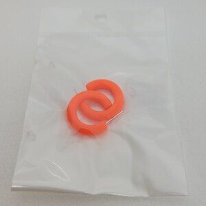 Neon Small Semi Hoop Earrings Orange